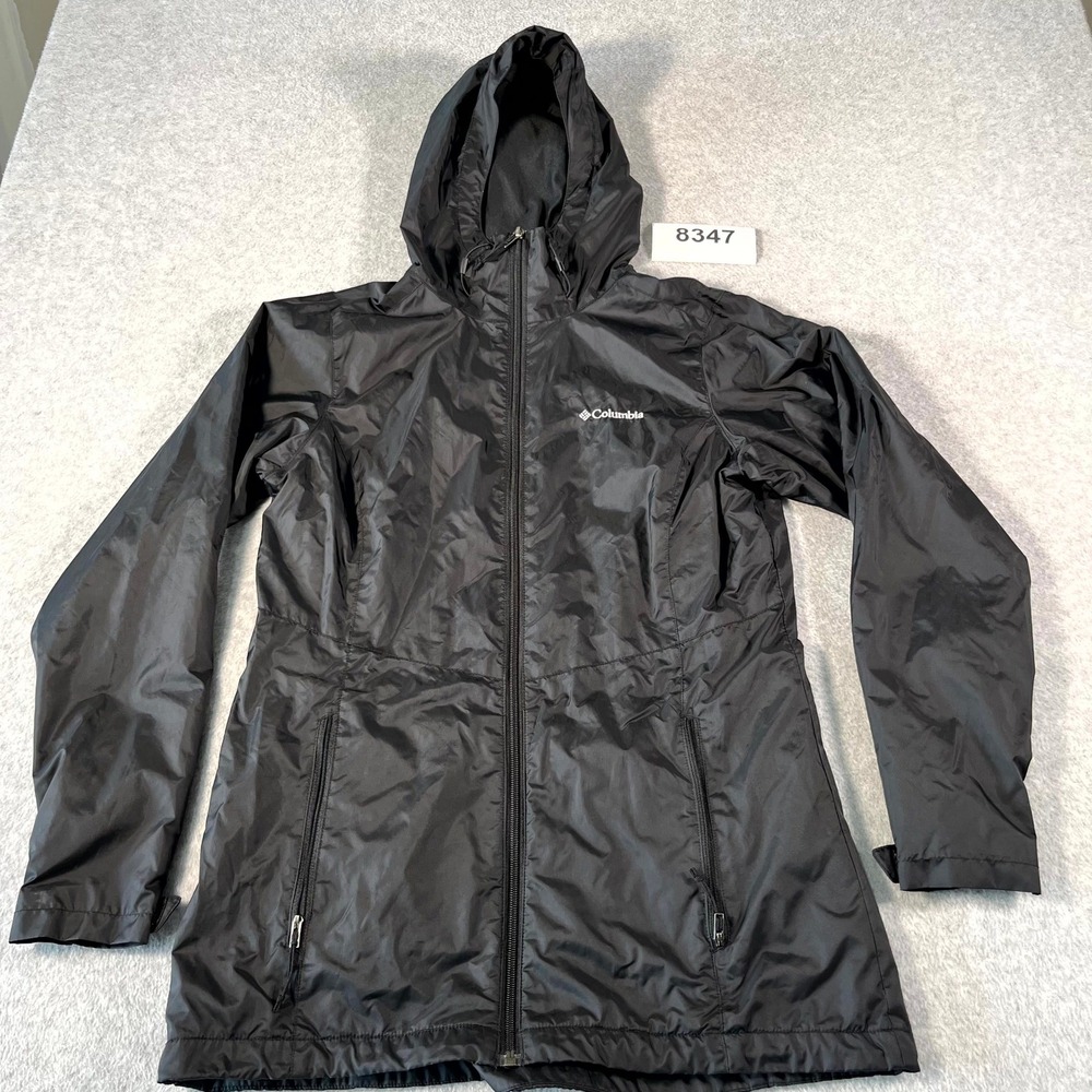 Columbia Switchback Mid Jacket Womens Small Black Nylon Waterproof Full Zip
